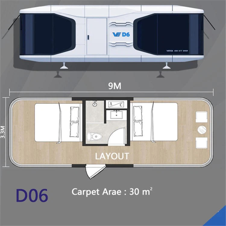 portable luxury living container capsule house 4